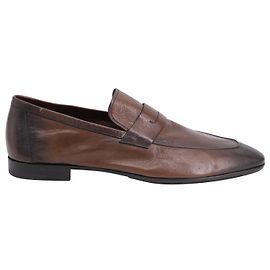 Mocassini Berluti Lorenzo in Pelle Marrone Marrone