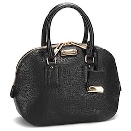 Burberry-Leather Orchard Handbag-Black