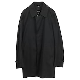 Comme Des Garcons-Comme des Garcons Homme Deux Coat in Black Cotton-Black