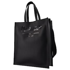 Alexander Mcqueen-N/S Tote W/Strap in Patent Black Leather-Black