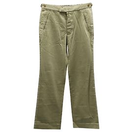 Pantalones de corte regular con raya lateral en algodón caqui de Maison Martin Margiela Verde Caqui