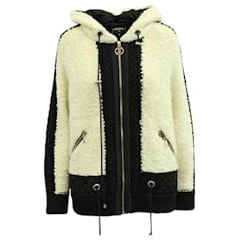 Chanel-Chanel Hooded Zip Jacket in White Cashmere Wool-White