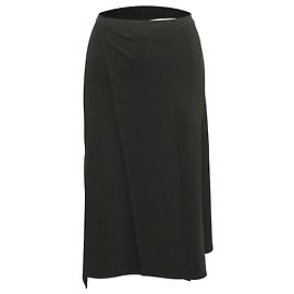 Jupe Helmut Lang à coutures décalées en viscose noire Noir