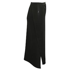 Helmut Lang-Helmut Lang Staggered Seam Skirt in Black Viscose-Black