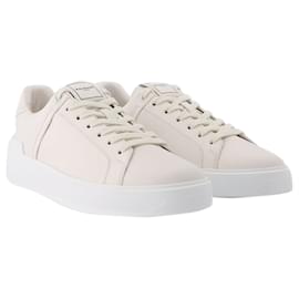 Balmain-B Court-Calfskin in White Leather-White