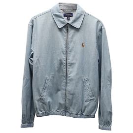 Ralph Lauren Bayport Chambray Jacket in Light Blue Cotton  Blue Light blue