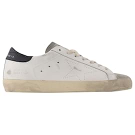 Golden Goose Deluxe Brand-Super Star Sneakers in White Leather-White