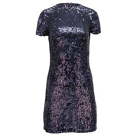Robe à sequins Tory Burch en nylon bleu nuit Bleu
