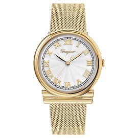 Salvatore Ferragamo Gancini Watch Golden Metallic