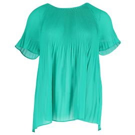 Michael Kors Haut plissé en georgette en polyester vert Vert