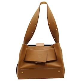 Autre Marque-Yuzefi Biggy Belted Bag in Brown Leather-Brown