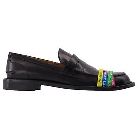 JW Anderson Mocassins Elastiques en Cuir Noir Noir