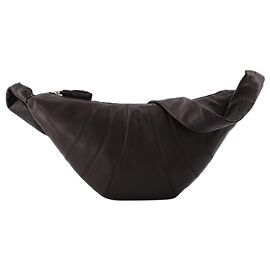 Lemaire Sac Croissant Medium en Nylon Marron Foncé Marron
