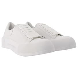 Alexander Mcqueen-Deck Plimsoll Sneakers - Alexander Mcqueen - White - Leather-White