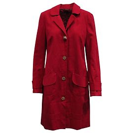 Gabardina Kenzo de algodón rojo Roja