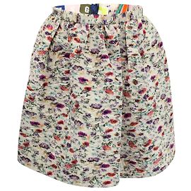 Mini-jupe plissée fleurie MSGM en polyester rose pastel Rose Autre