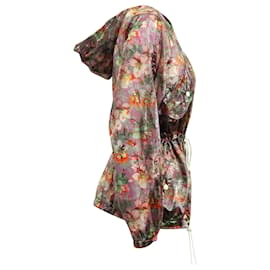 Isabel Marant-Isabel Marant Olaz Jaqueta com capuz com estampa floral em poliéster multicolorido-Outro