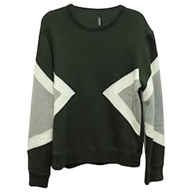 Neil Barrett-Neil Barrett Neopren-Sweatshirt mit Geomuster aus grünem Lyocell-Grün