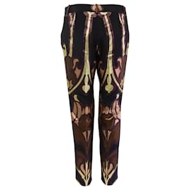 Gucci-Pantalones Gucci Art Nouveau Disco en seda jacquard multicolor-Negro