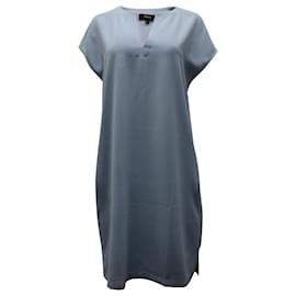 Theory-Theory Short Sleeve Shift Dress in Light Blue Polyester -Blue,Light blue