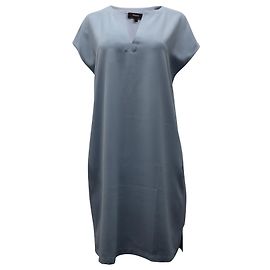 Theory Short Sleeve Shift Dress in Light Blue Polyester  Blue Light blue