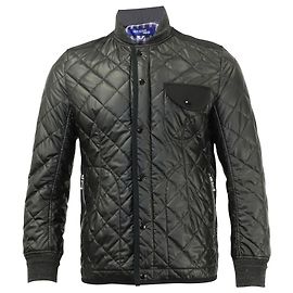 Junya Watanabe Duvetica Quilt Work Jacket in Black Faux Leather Black