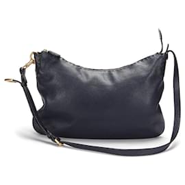 Fendi-Sac à bandoulière en cuir Selleria-Bleu