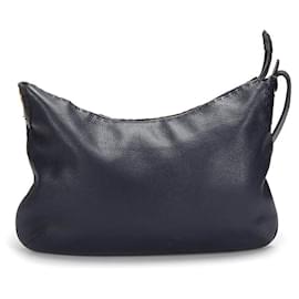 Fendi-Sac à bandoulière en cuir Selleria-Bleu