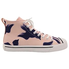 Burberry-Burberry Birdskingly Sneaker in Pink Canvas-Pink