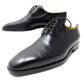 Corthay-CORTHAY EASY RICHELIEU SHOES 8.5 42.5 BLACK LEATHER TAPPING SHOES-Black