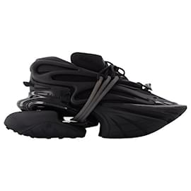 Balmain-Safa-Neoprene&calf leather in Black Nylon-Black