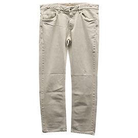 Vaqueros rectos Loro Piana de algodón beige Beige