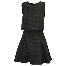 Maje-Maje Robe Trompe L'oeil Kleid aus schwarzem Polyester-Schwarz