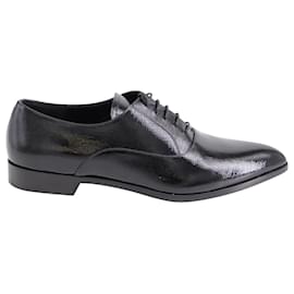 Prada-Prada Lace Up Low Top Oxford Shoes in Black Leather-Black