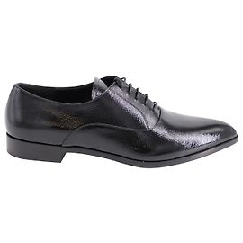 Scarpe Oxford basse stringate Prada in pelle nera Nero