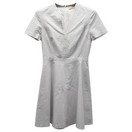 VESTIDO A RAYAS DE TORY BURCH EN ALGODÓN BLANCO Blanco