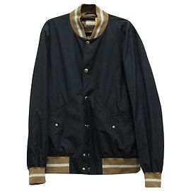 Brunello Cucinelli Contrasting Edges Bomber Jacket in Navy Blue Cotton Blue Navy blue