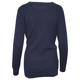 Sandro-Sandro Suzanne Tie Waist Sweater in Navy Blue Wool-Blue,Navy blue