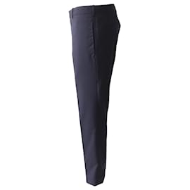 Prada-Prada Tailored Trousers in Blue Lana Vergine-Blue