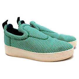 Céline-Celine by Phoebe Philo Green Knit Pull-on Trainers-Green