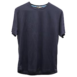 Loro Piana-Loro Piana Slim-Fit Jersey T-Shirt in Navy Blue Cotton-Navy blue