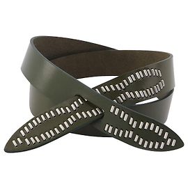 Isabel Marant Cinto Lecce em couro Bkhaki Verde Caqui