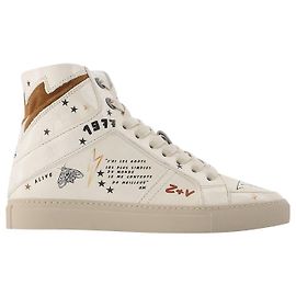Zadig & Voltaire ZV1747 High Flash - Crush + Su en cuir blanc Blanc