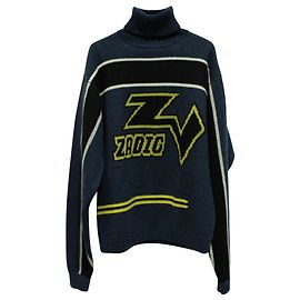 Zadig & Voltaire Pull Biker D-Roy en Laine Bleu Marine Bleu Bleu Marine
