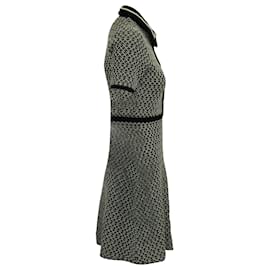 Sandro-Sandro Polie Stretch-Tweed-Kurzkleid aus schwarzem Polyester-Andere