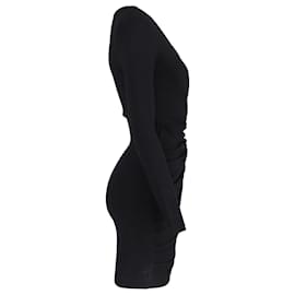 Maje-Maje Side Zip Detail Dress in Black Viscose-Black