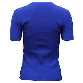 Helmut Lang Zip Tee in Royal Blue Polyester Blue