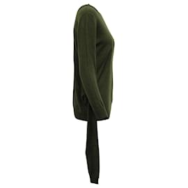 Sandro-Suéter Sandro Paris com amarração na cintura em lã verde militar-Verde,Caqui