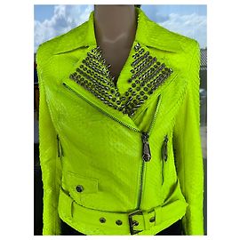 Philipp Plein Coats, Outerwear Yellow