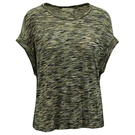 Sandro-Sandro Paris Camouflage T-Shirt in Multicolor Viscose-Other,Python print